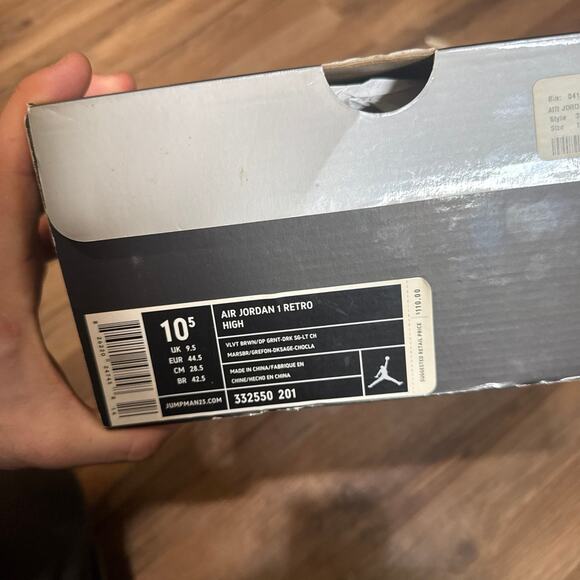 2010 Jordan 1 Retro High Velvet Brown